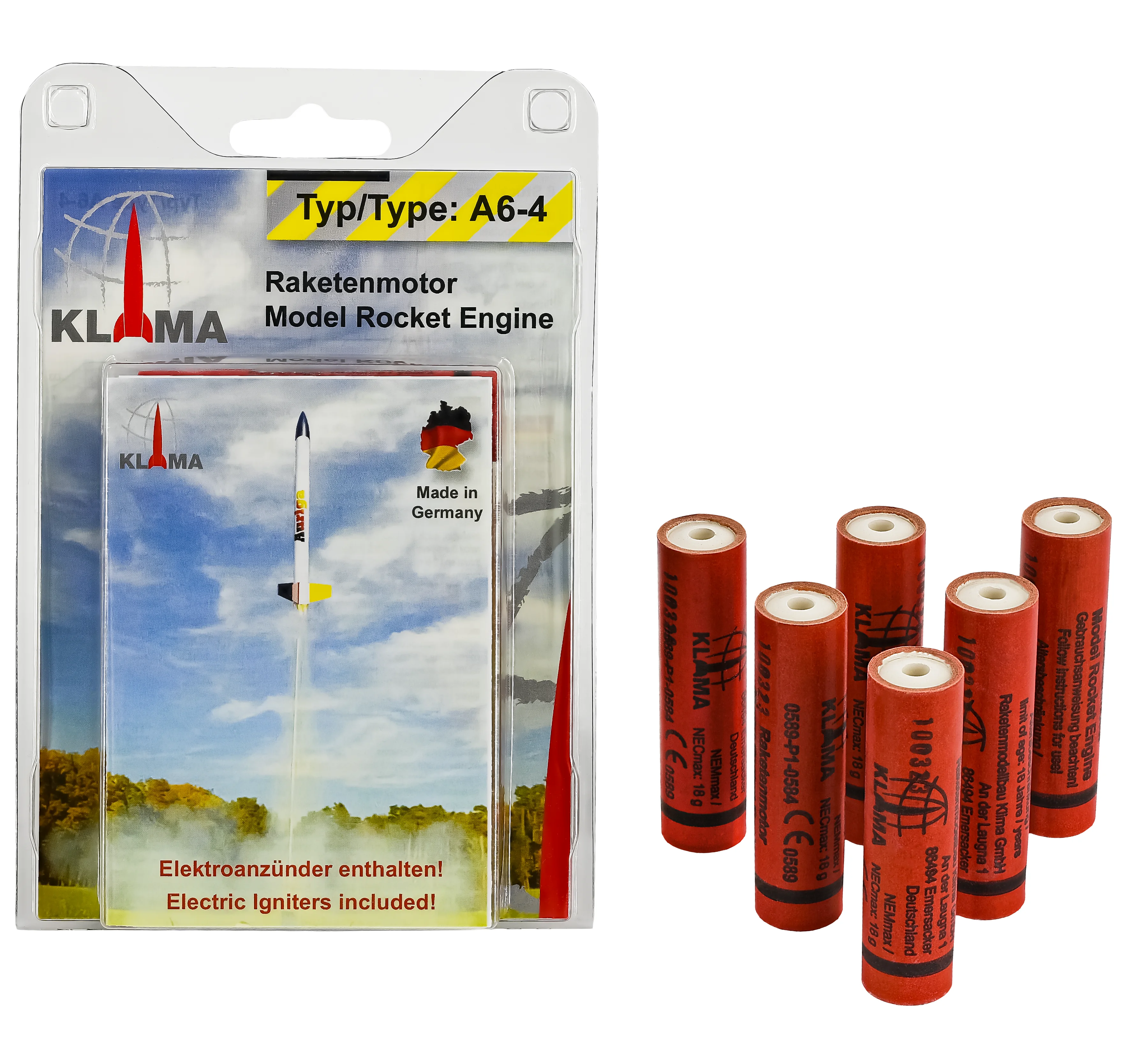 Rocket Motors And Consumables Klima Model Rocket Motors A6 4 Six